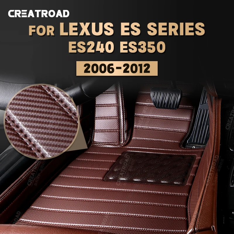 

Коврики из углеродного волокна для LEXUS ES series ES240 ES350 2006-2012 11 10 09 08 07, коврик с ножками, аксессуары для интерьера автомобиля