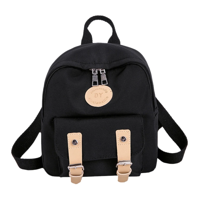 

Рюкзак женский холщовый, модная школьная сумка на молнии, миниатюрный ранец для колледжа на плечо