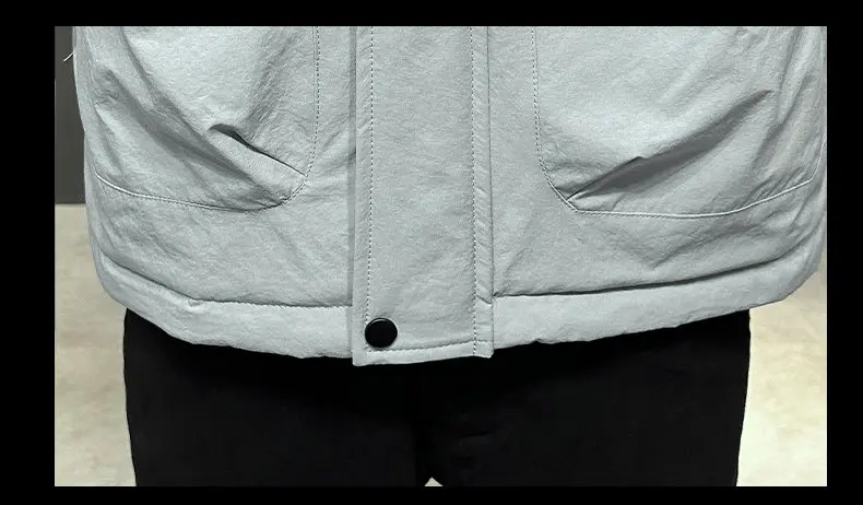 Lässige Herren-Kapuzenjacken mit Baumwollfüllung 2026 Herbst Winter Einfarbige Winddichte Dicke Mäntel Outdoor Warme Oberbekleidung Parkas – Detail 18