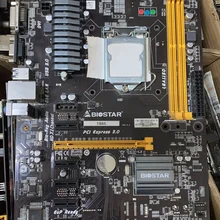 Biostar-placa-mãe profissional para mineração btc pro, modelo tb85, 6gpu 6pci-e, usada, b85 lga 1150, ddr3, 16gb, sata3, usb, usb