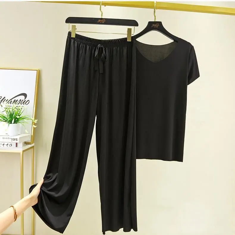 Women's Home Clothes Suit Of Lady House Summer Living Room Wear Autumn Loose Homewear Pants Two Piece Set For Women Cute Pajamas 2
