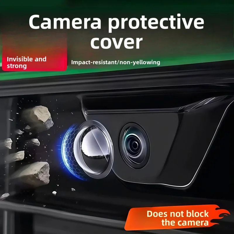 Universal 2PCS Car Camera Lens Protector with 360° Coverage - Anti-Scratch & Waterproof