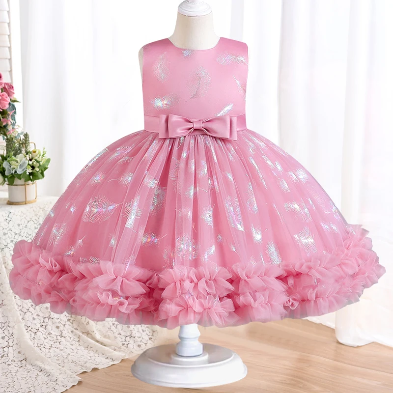 Kids Tutu Birthday Princess Party Dress for Girls Infant Lace Children Bridesmaid Elegant Dress for Girl baby Girls Clothes