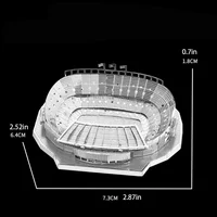 Camp Nou 3D Metal Puzzle Model Kits DIY Laser Cut Puzzles Jigsaw Toy For Children 2