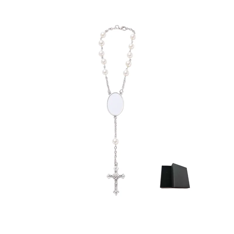 Customized Personal Image Car Pendant with ABS Beads - Unique Commemorative Gift