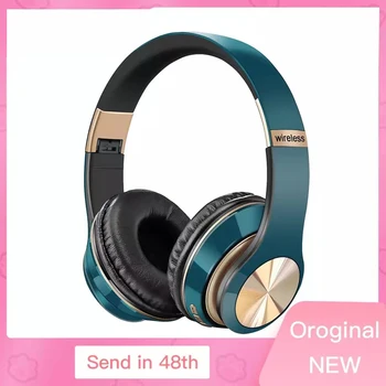 HIFI 무선 헤드폰, 3D 스테레오 블루투스 헤드셋, 접이식 게임용 이어폰, 마이크 포함, TF 카드, 소음 감소 이어버드, 핸즈프리