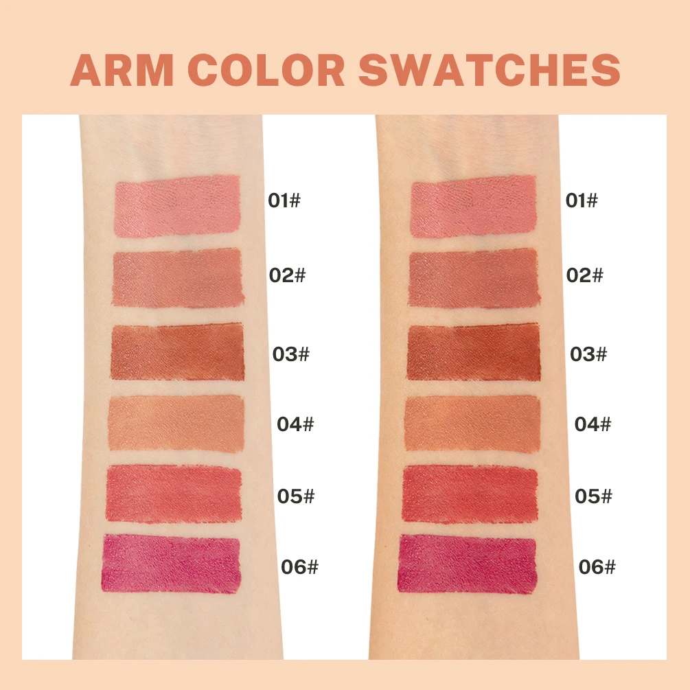 QIBEST Matte Lipstick Lip Tint Long Lasting Velvet Lipliner Pencil Not Fading Non-Stick Cup Lipstick Set