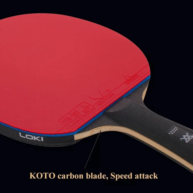LOKI E9 Star High Sticky Competition Table Tennis Racket Carbon Blade PingPong Bat Ping Pong Paddle for Fast Attack and Arc table tennis racket table tennis blade table tennis equipment