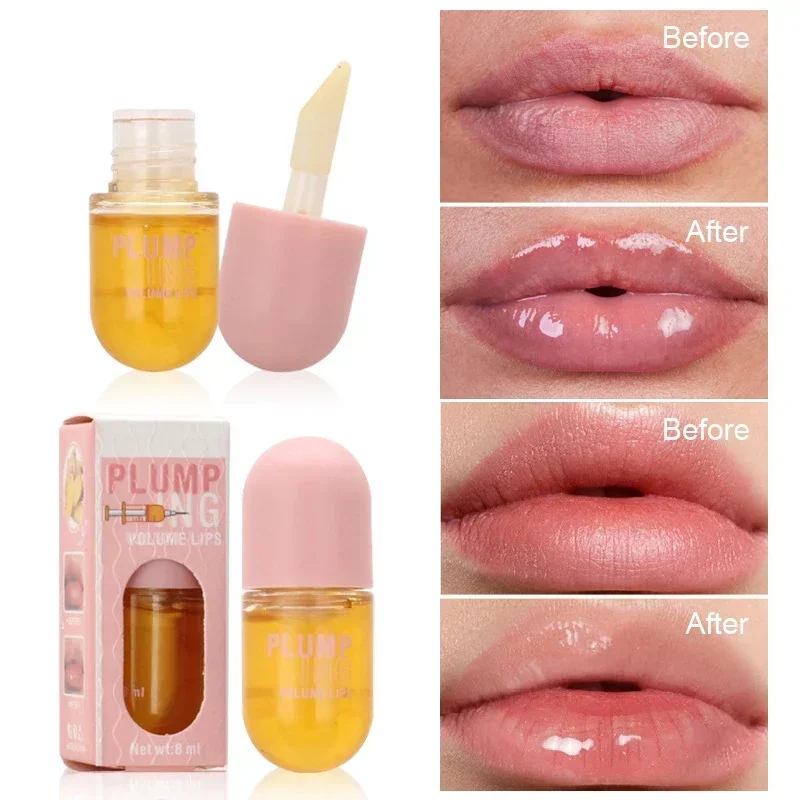 Long Lasting Lip Plumper Oil Instant Volumising Enhancer Collagen Lips Volume Lipgloss Sexy Cosmetic Volume Increases Lip Serum lip gloss lip makeup lip oil lip plumper