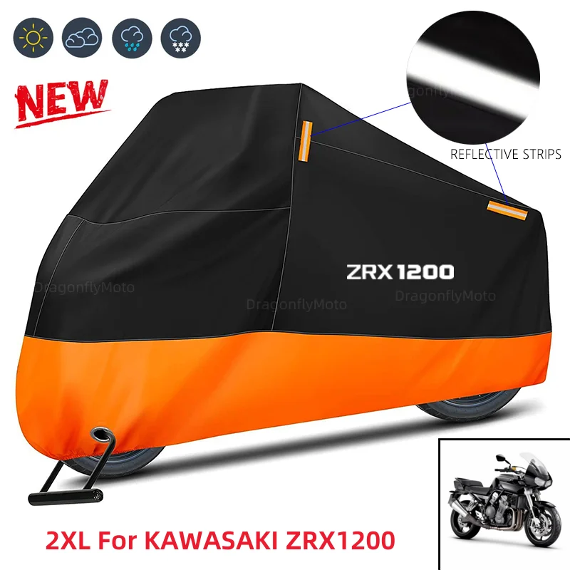 

Для Kawasaki ZRX1200R ZRX1200 R ZRX 1200 R 2001 2002 2003 2004 чехол для мотоцикла водонепроницаемый уличный скутер Защита от УФ пыли