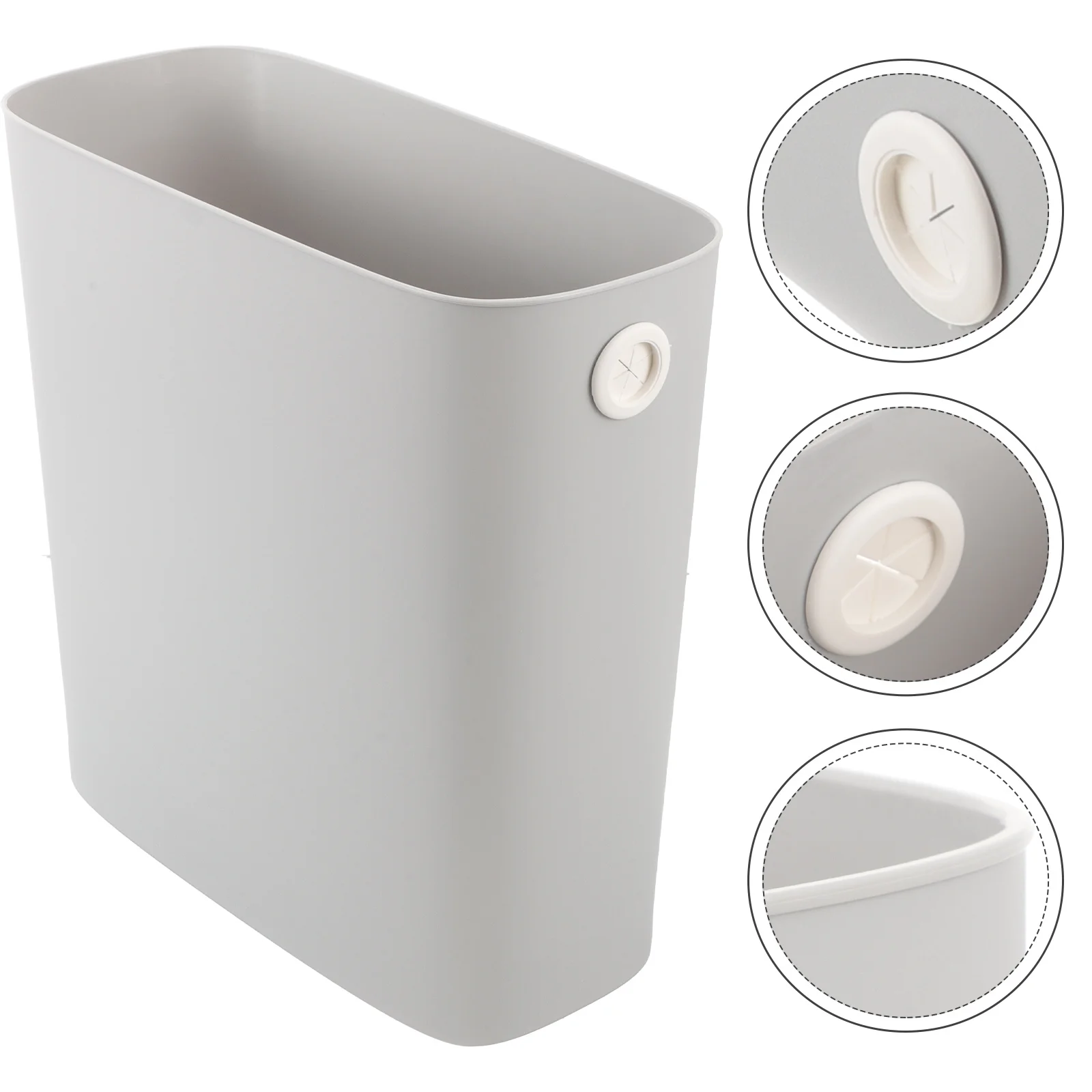 

Slim Kitchen Bin Bathroom Trash Can Plastic Garbage Can Narrow Place Waste Basket