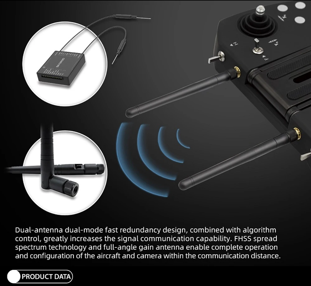 dual-antenna dual-mode fast redundancy design greatly increases the signal communication