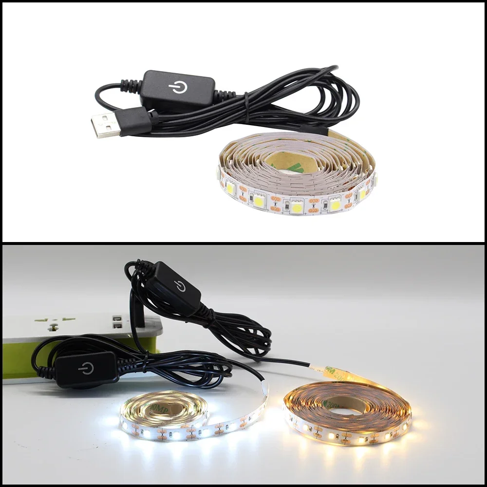DC 5V LED Dimmer 1.5m USB Cable with Touch Sensor Switch Dimmable 2pin 3Pin Extension Wire for Single 2 3 Colors CCT LED Light