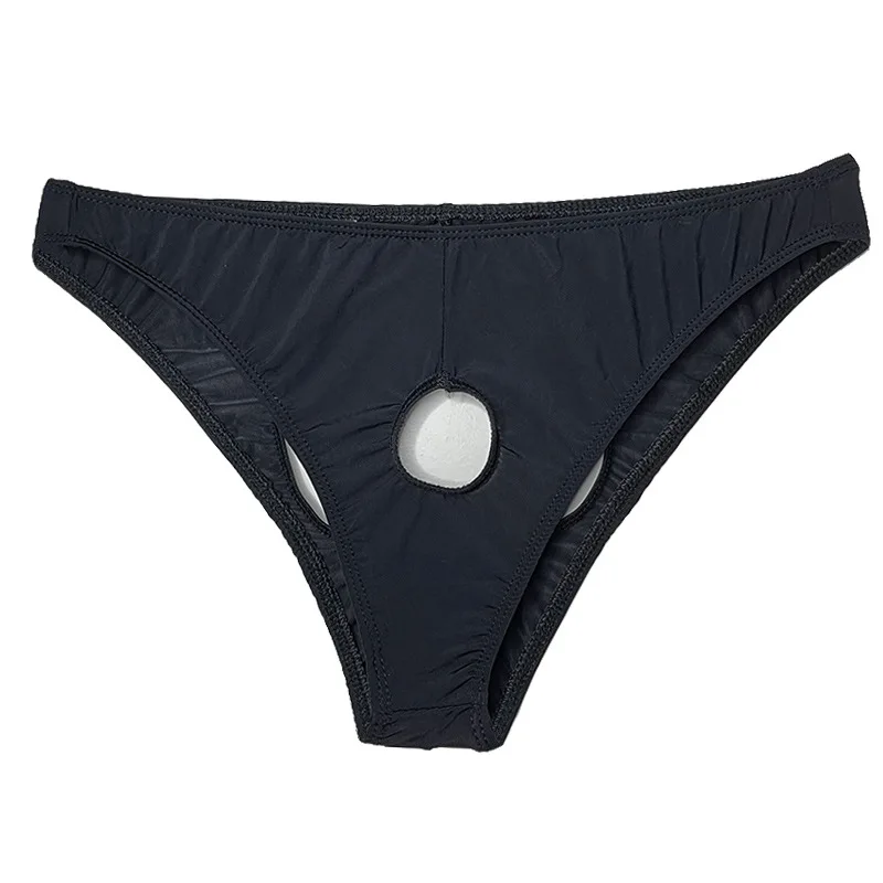 Mens Smooth Open Butt Panties Brief G String Crotch Hole Pouch Underwear Hipster Bikini Gay Lingerie For Him