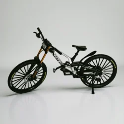 All - Terrain Mountain Bicycle Die - Made Model with Realistic Suspension and Brakes (White)