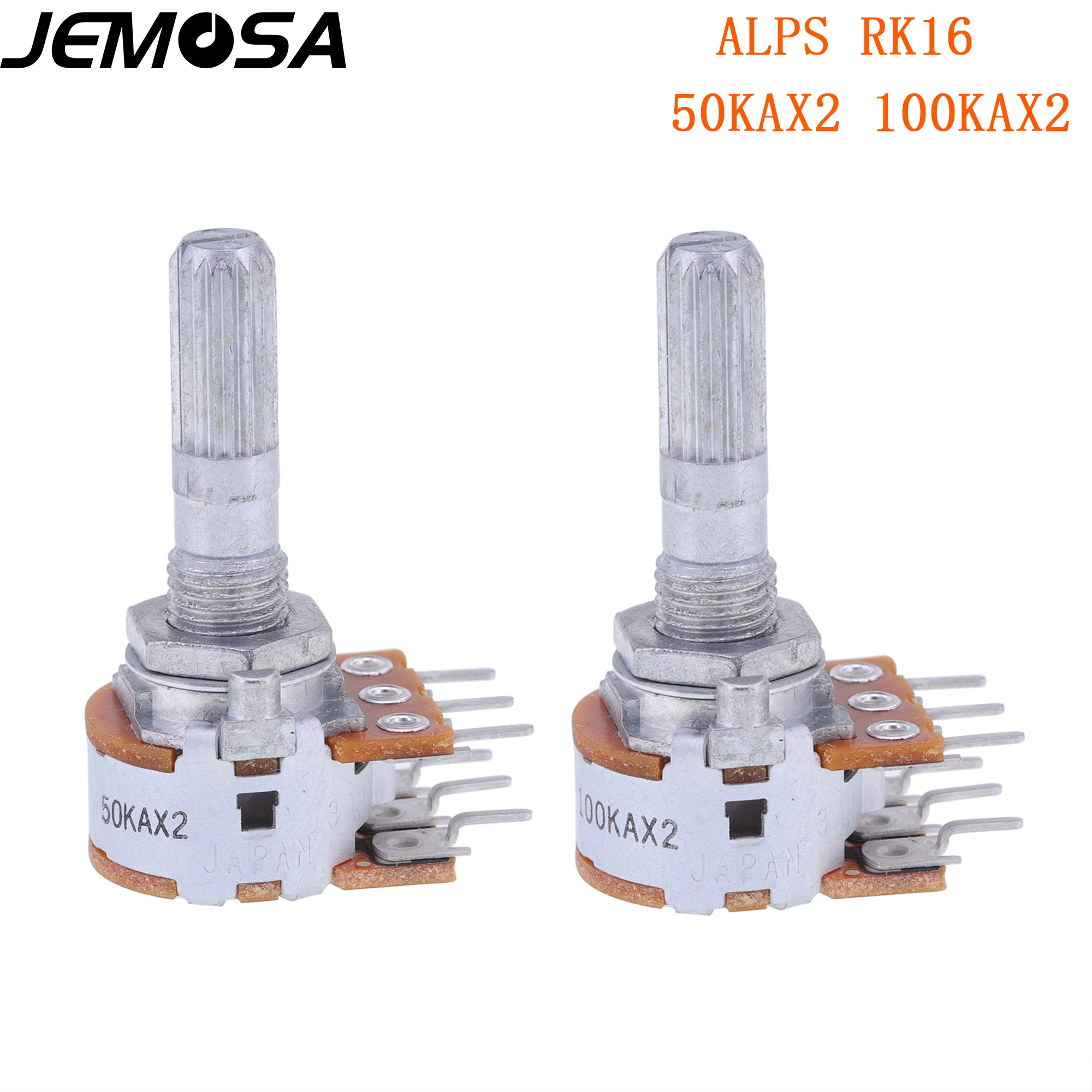 Parts Express ALPS 100KAX2 100K Ohm Audio Taper Stereo Potentiometer 6mm Shaft Parts Express ALPS 100KAX2 100K Ohm Audio Taper Stereo Potentiometer 6mm Shaft