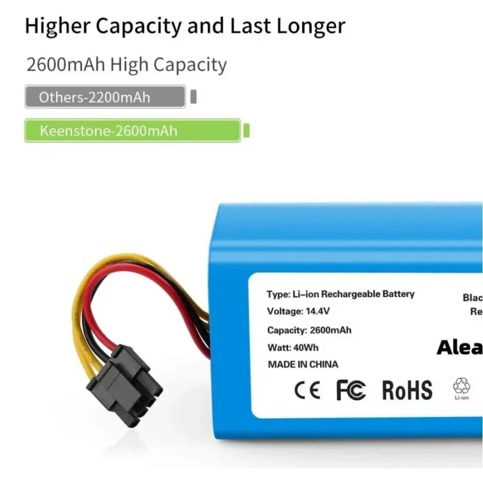 vhbw batteria compatibile con Bagotte BL509 aspirapolvere (3000mAh, 14,4V, Li-Ion