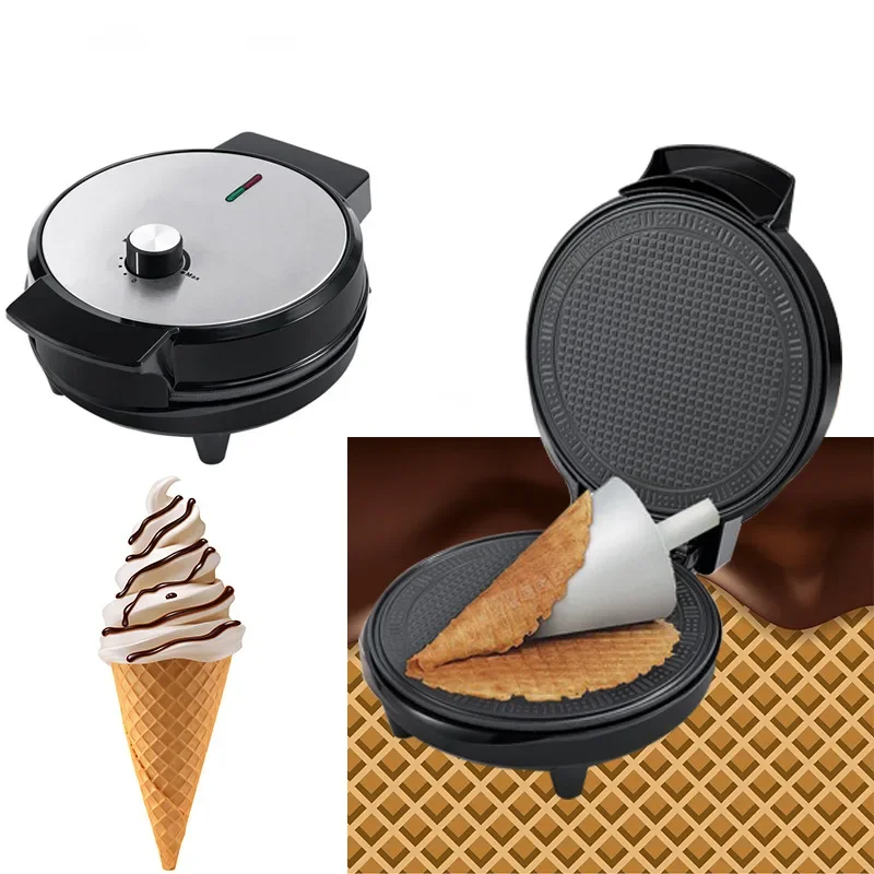 Adjustable Temperature Control Egg Roll Pancake Maker Waffle Machine for Breakfast Snack Cooking Household Appliance