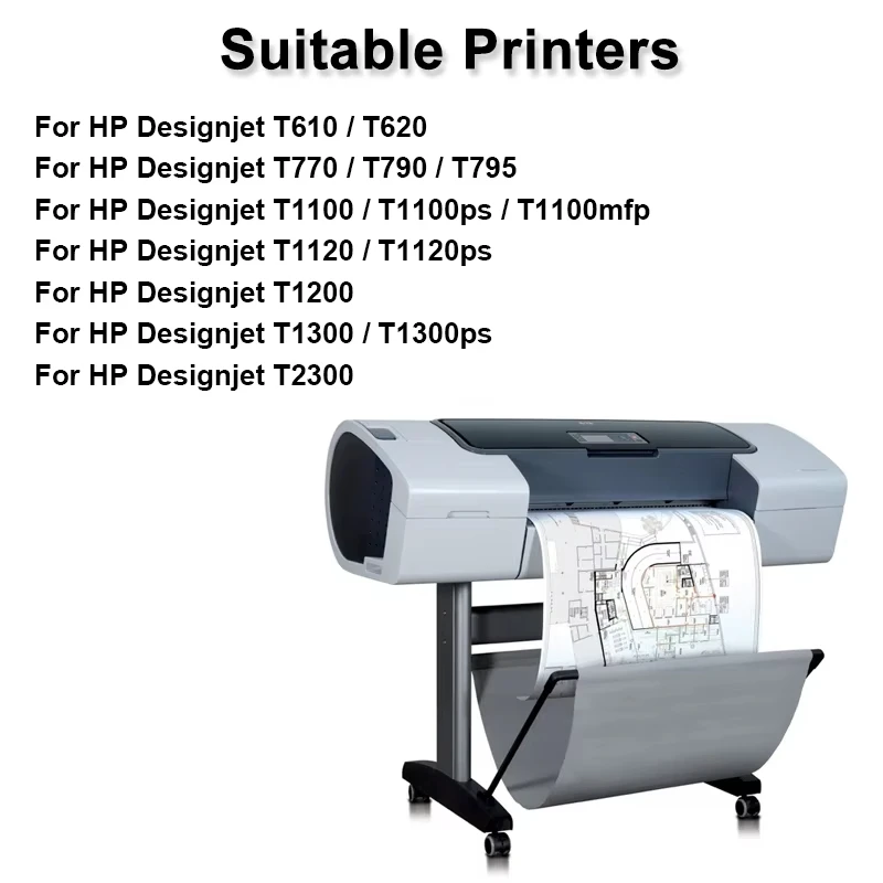 HP 디자인젯 T610 T620 T770 T790 T795 T1100 T1120 T1200 T1300 T2300 C9380A C9383A C9384A 프린트 헤드용 72 프린트헤드 칩