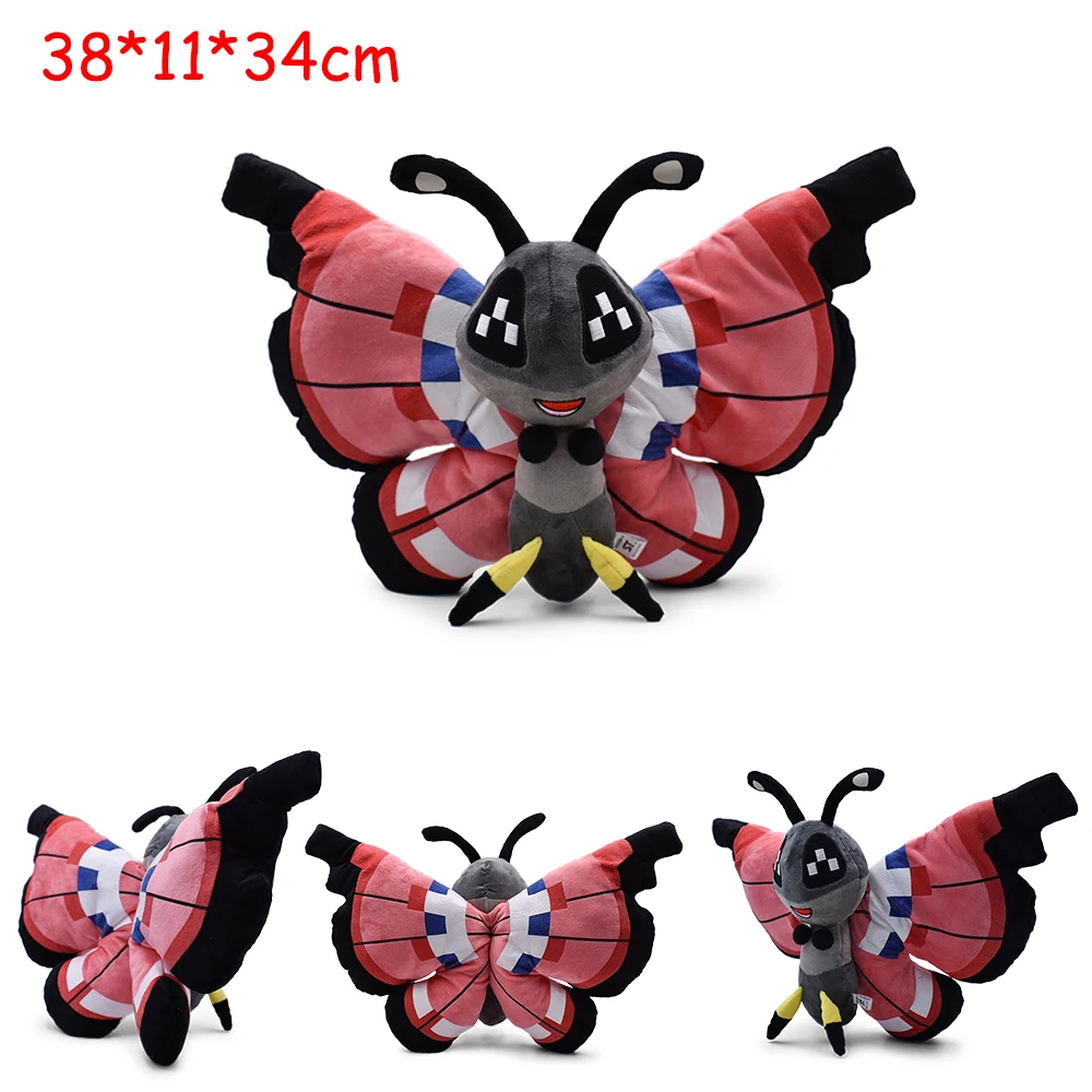 Pokemon Butterfree Schmetterling Plüschpuppe Caterpie Volcarona Scolipede Vivillon Weiches Plüschtier Kawaii Anime Insekten-Geschenk – Detail 12