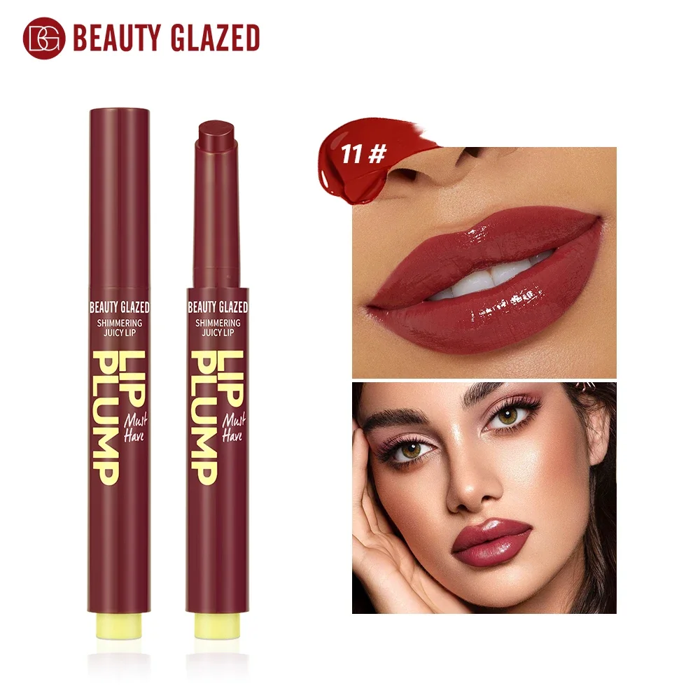 thumbnail image 1 of Beauty Glazed Shimmering Juicy Lip Plumper Lipstick Glossy Plump Long Wear Bare Lip Lightweight Moisturizing Lip Plumper, 1 of 5
