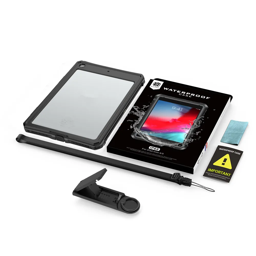 ShellBox Military Grade Protection IP68 Waterproof Case for iPad 10.2 // Shockproof Heavy Duty Defender Armor Case