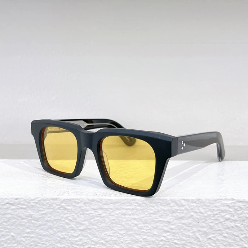 

Acetate Original Eyeglasses Handmade ClassicalJMM Japanese Vendome Yellow Sunglasses Oval Men Designer Brand EyewearQUENTIN