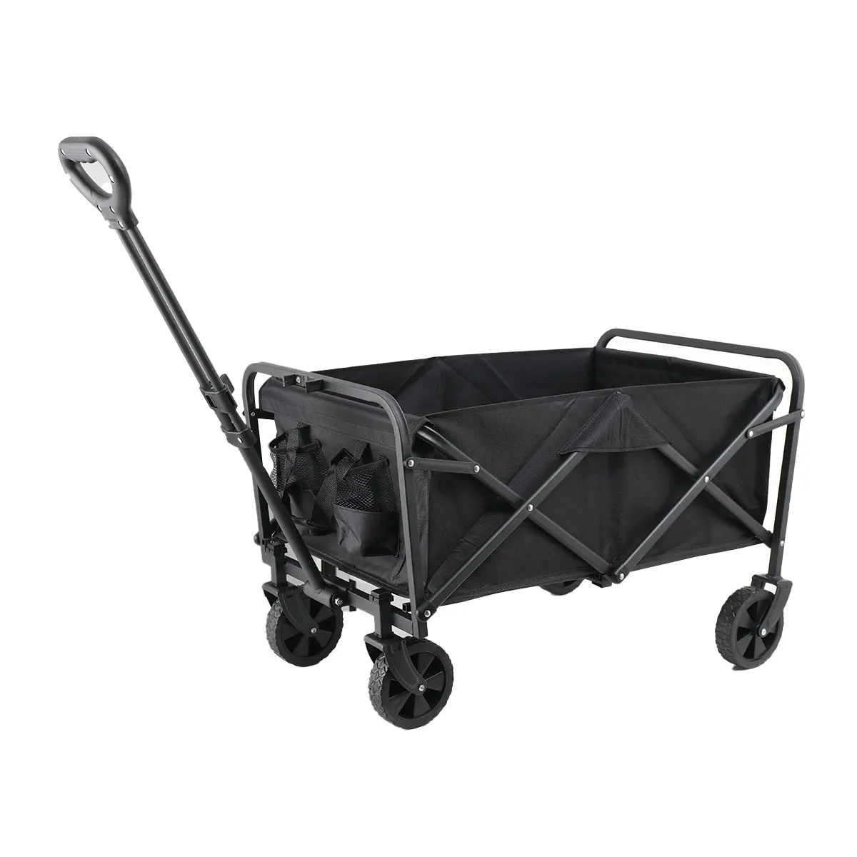 Zusammenklappbarer, zusammenklappbarer Mehrzweck-Strandwagen, robuster, zusammenklappbarer Wagen mit großer Kapazität, Outdoor-Trolley, tragbarer Campingwagen-Tisch – Detail 20