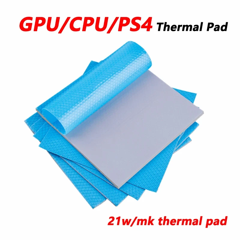 Thermal pad High quality 21W/mK 100x100mm Thermal conductivity CPU Heatsink Cooling Conductive Silicone Pad Thermal Pads
