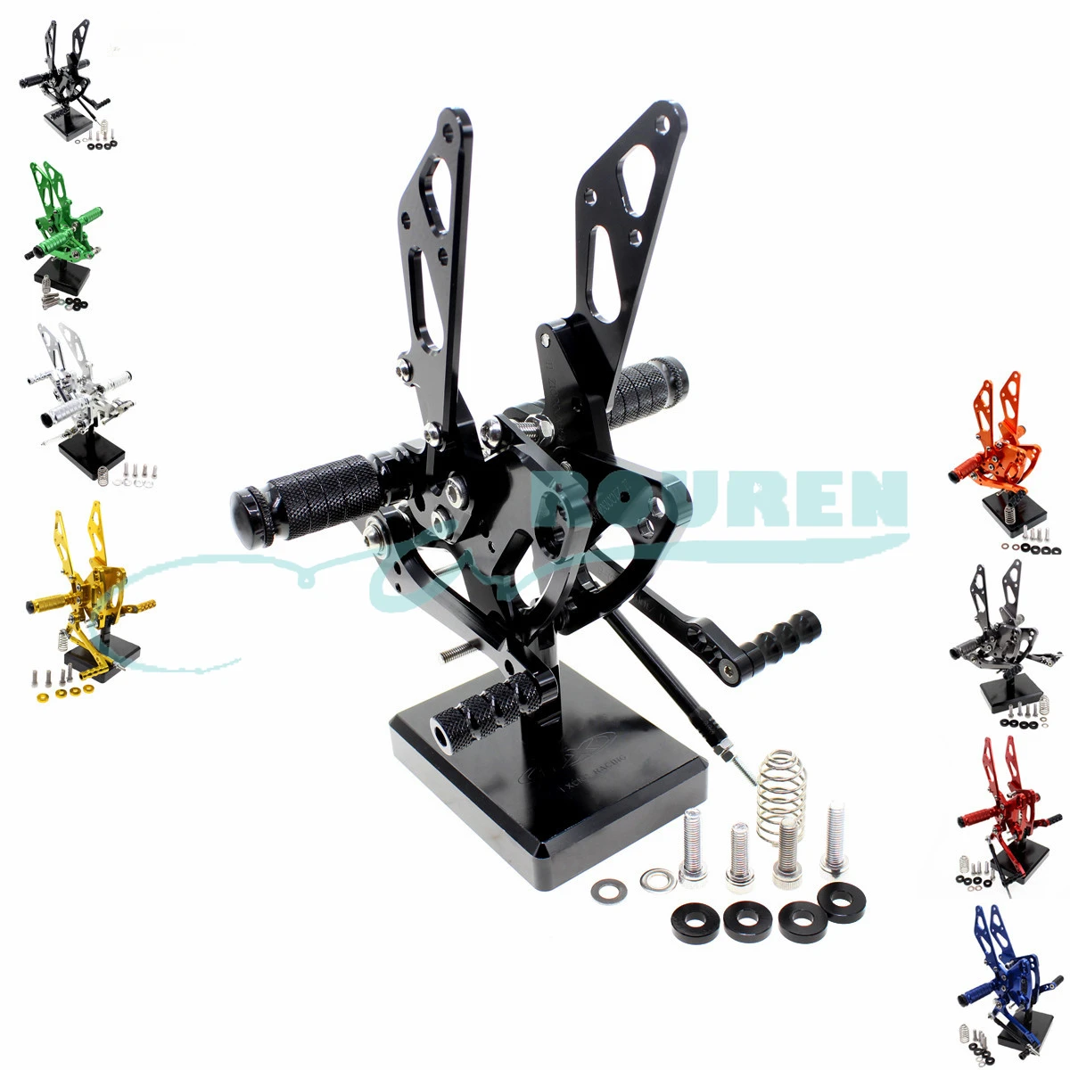 

CNC Rear Set Stand Footpegs Motorcycle Rearset Footrest Foot Pedal Pegs For Kawasaki Ninja Z1000 2011-2020 Shift Lever Bracket