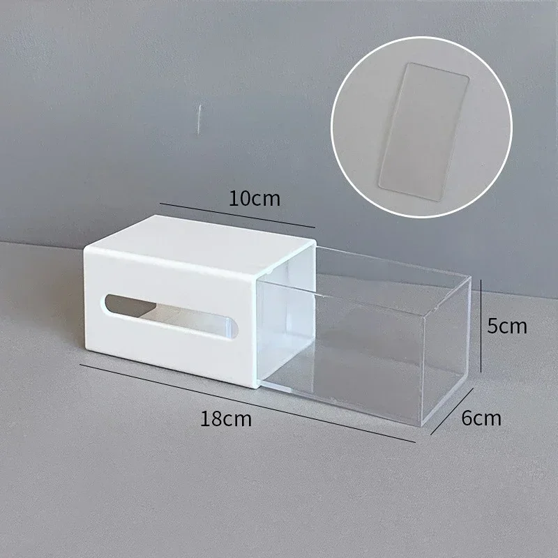 Wall Mounted Storage Box Bathroom Cosmetic Cotton Swabs Jewelry Storage Box Home Office Sundries Clips Hairpin Drawer Storage - 6