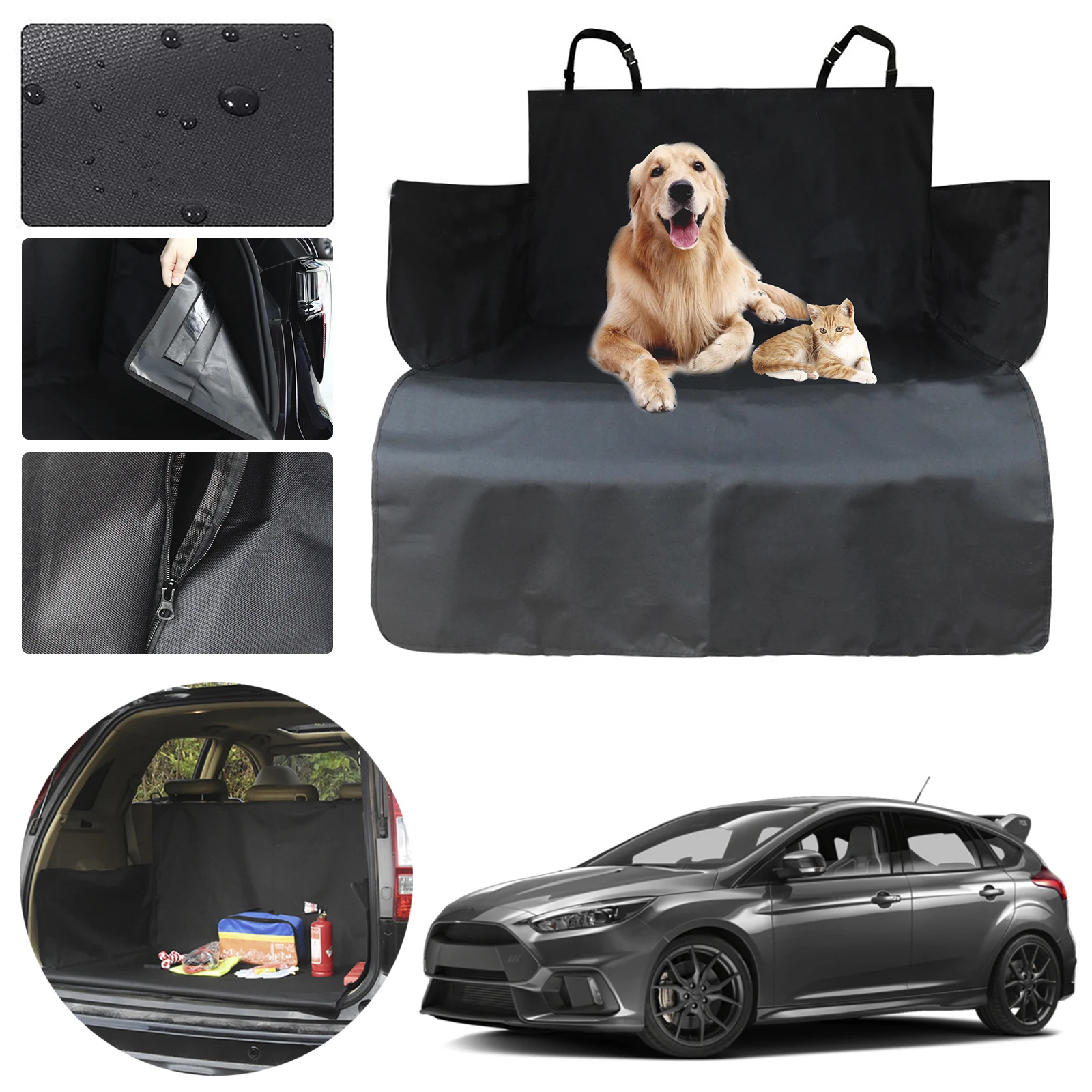 Funda de asiento de coche para perro, protector de maletero, alfombrilla de  transporte para perro, hamaca, protección de maletero de coche - AliExpress