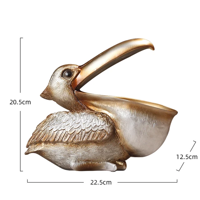 Pelican Bird-Ornement Rétro en Résine, Rangement de Clé et Bijoux, Toucan, Hall d'Entrée, Salon, Table à Thé, Arts et Artisanat Créatifs pour la Maison 3