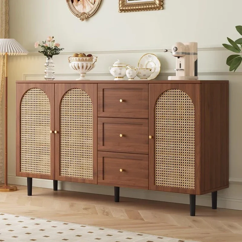 Sideboard Kitchen Buffet Luxury Side Table Coffee Bar Wooden Cabinet Display Shelf Modern Wooden Cuisine Mobile Cucina Furniture