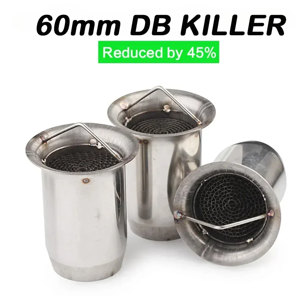 51Mm 60Mm Db Killer Silenziatore Di Scarico Moto In Acciaio Inox Regolabile Db Killer Silenziatore Noise Canceller