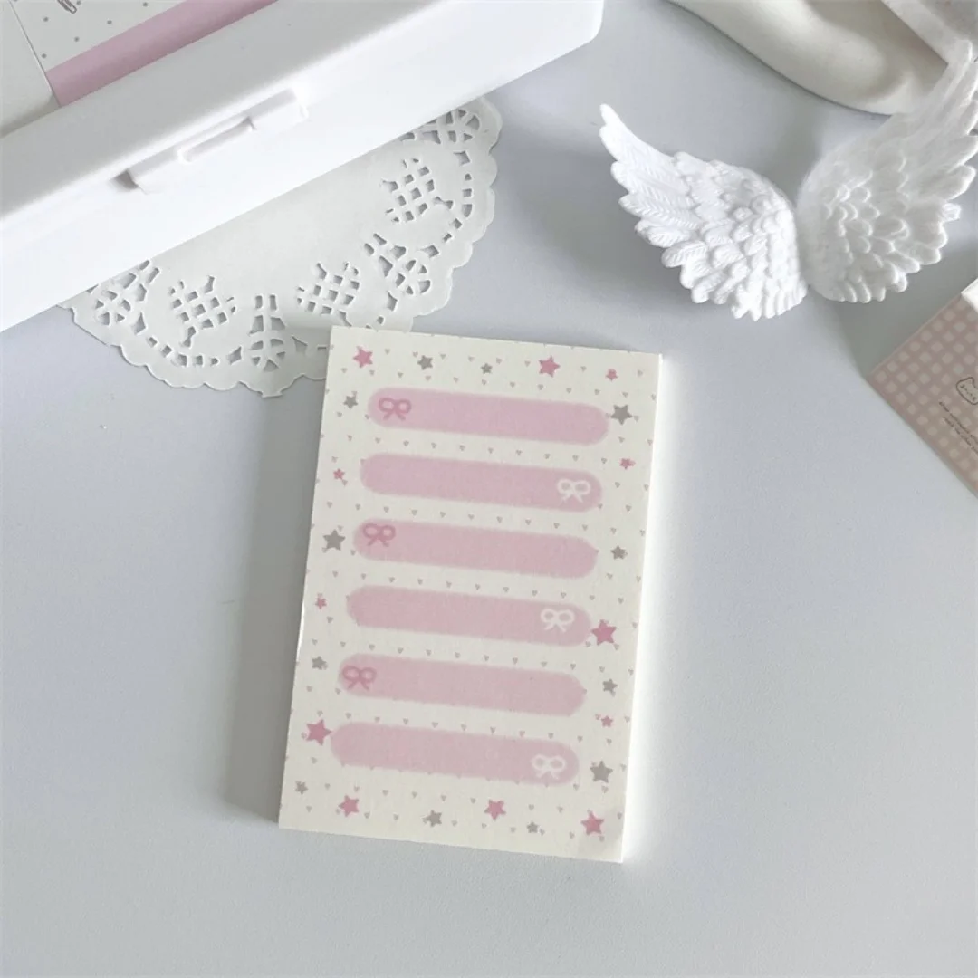 Kawaii Rosa Katzen-Notizblock 50 Blatt Niedliche Pfoten-Klebezettel A7-Format Notizblock für Journaling Studium Büro Schule Schreibwaren – Detail 12