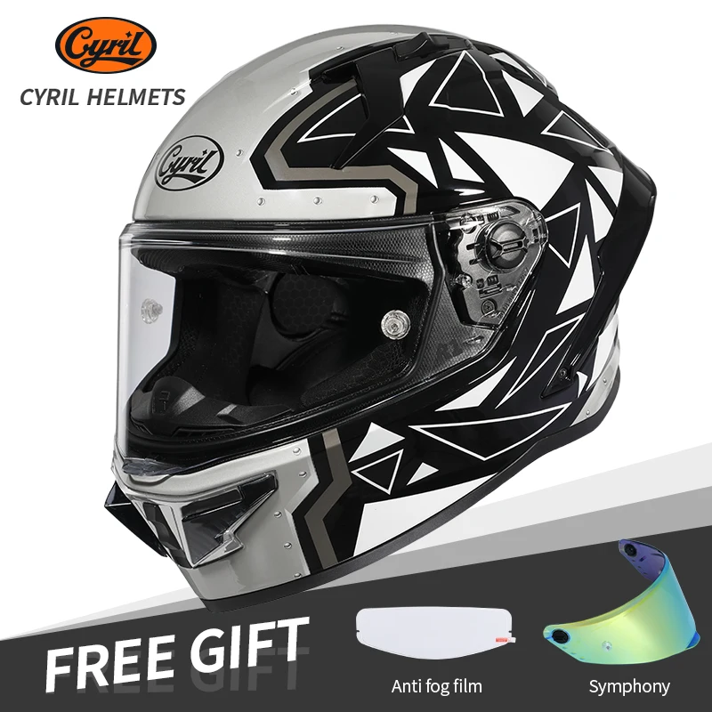 

Cyril Full Face Helmet Motorcycle Certified DOT Motorbike Sports Racing Safety Cascos Bright Lens Lightweight Cool Capacetes