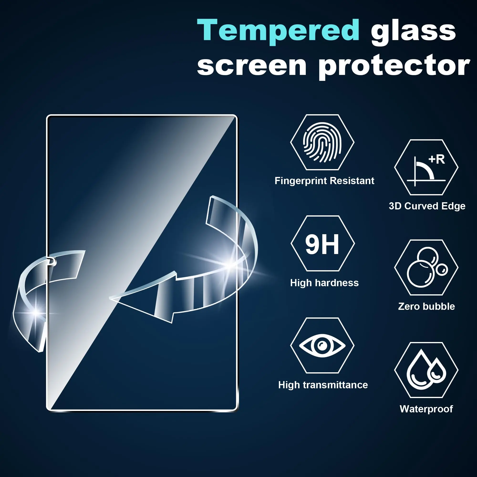 11-Inch 2.5D HD Clear Tempered Glass Screen Protector with Radian Edge