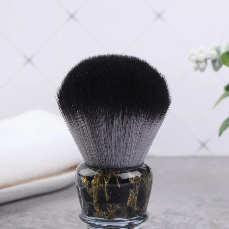 YAQI ROCKS-Escova De Barbear De Cabelo Sintético Para Homens, Punho De Resina, Molhado, 28mm