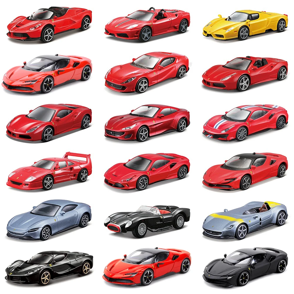 Bburago 1:64 Ferrari 1959 ELDORADO Laferrari 599 GTO F50 F40 458 Spider Speciale Enzo 488 GTB SF90 Stradale Alloy Car Model Toys 2