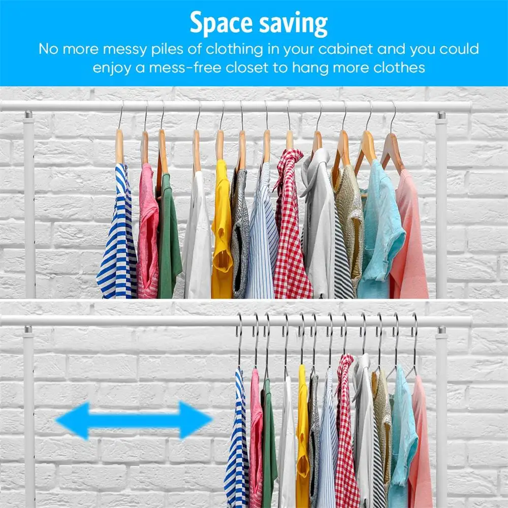 Solid stainless steel clothes rack, household anti slip clothes rack, laundry clothes rack 6