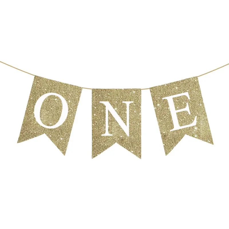 Elegant Linen Hanging Banner for Baby's First Birthday or Baby Shower Decor