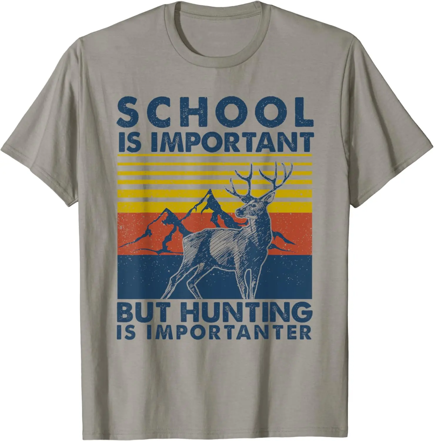 

School Is Important But Hunting Is Importanter Deer Hunting T-Shirt