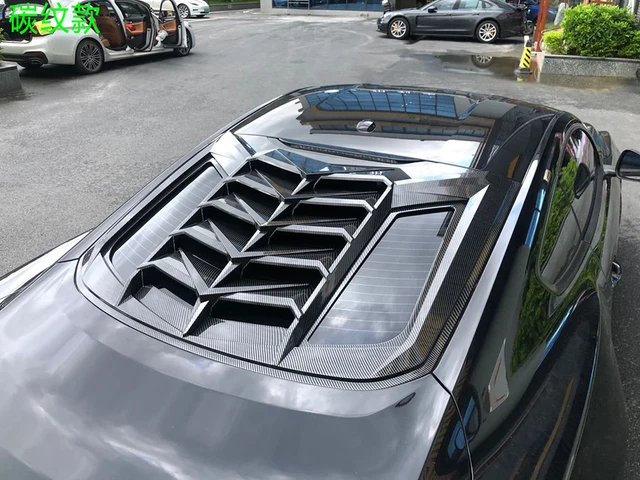 Rear Window Louvers Fit For Ford Mtang 2015-2023 Matte Black ABS Window Visor Sun Shade Cover Vent