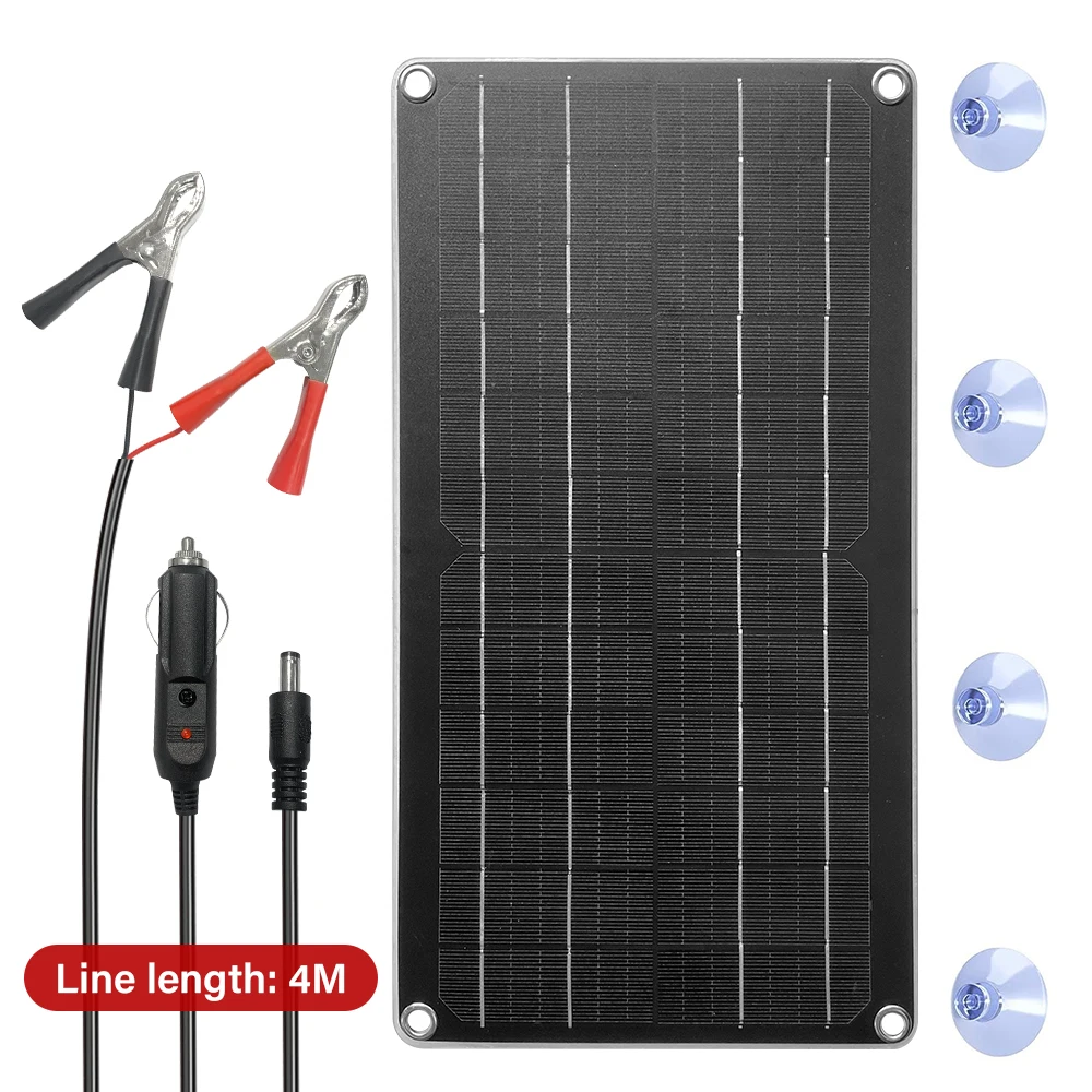 20W 12V Solar Batterij Oplader & Onderhouder, Waterdichte 20 Watt 12 Volt Zonnepaneel Trickle Charger Kit, Ingebouwde Intelligente MPPT Laadregelaar voor Auto Boot Marine RV Trailer Truck