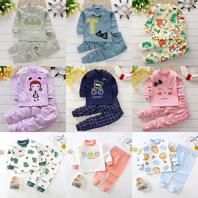 Pyjama d'hiver en coton pour nouveau-né, ensemble de sous-vêtements pour bébé  garçon et fille de 0, 3 et 6 mois, collection automne - AliExpress