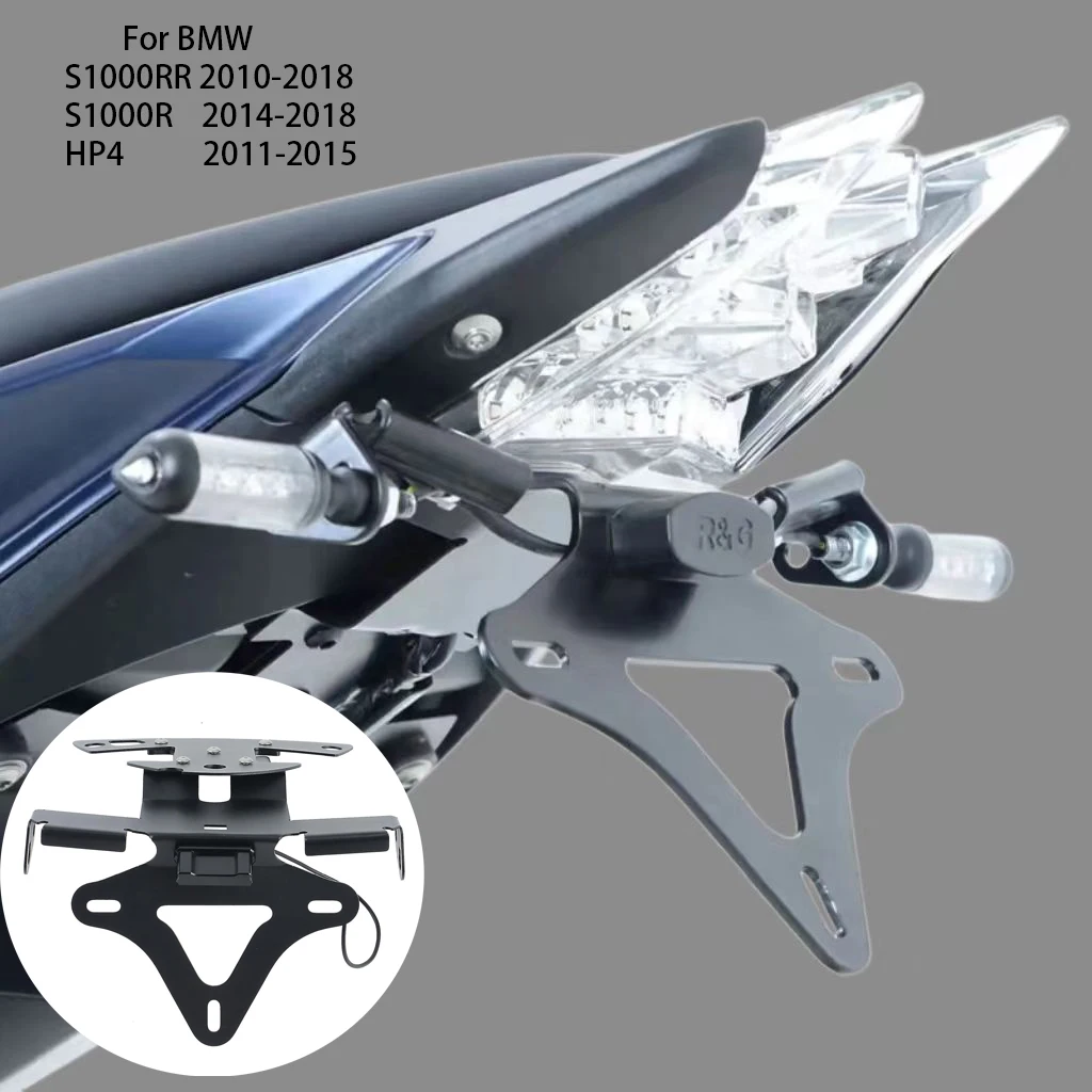 Motorcycle License Plate Holder Applicable BMW S1000RR S1000R HP4 Motorcycle Accessories 2010- Plates Stents After Brand Lighting License Frame