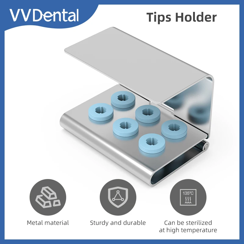 

VV Dental Ultrasonic Scaler Tips Holder 6 Holes for Sterilization Durable Dental Tools Fit EMS SATELEC Woodpecker DTE KAVO Tip