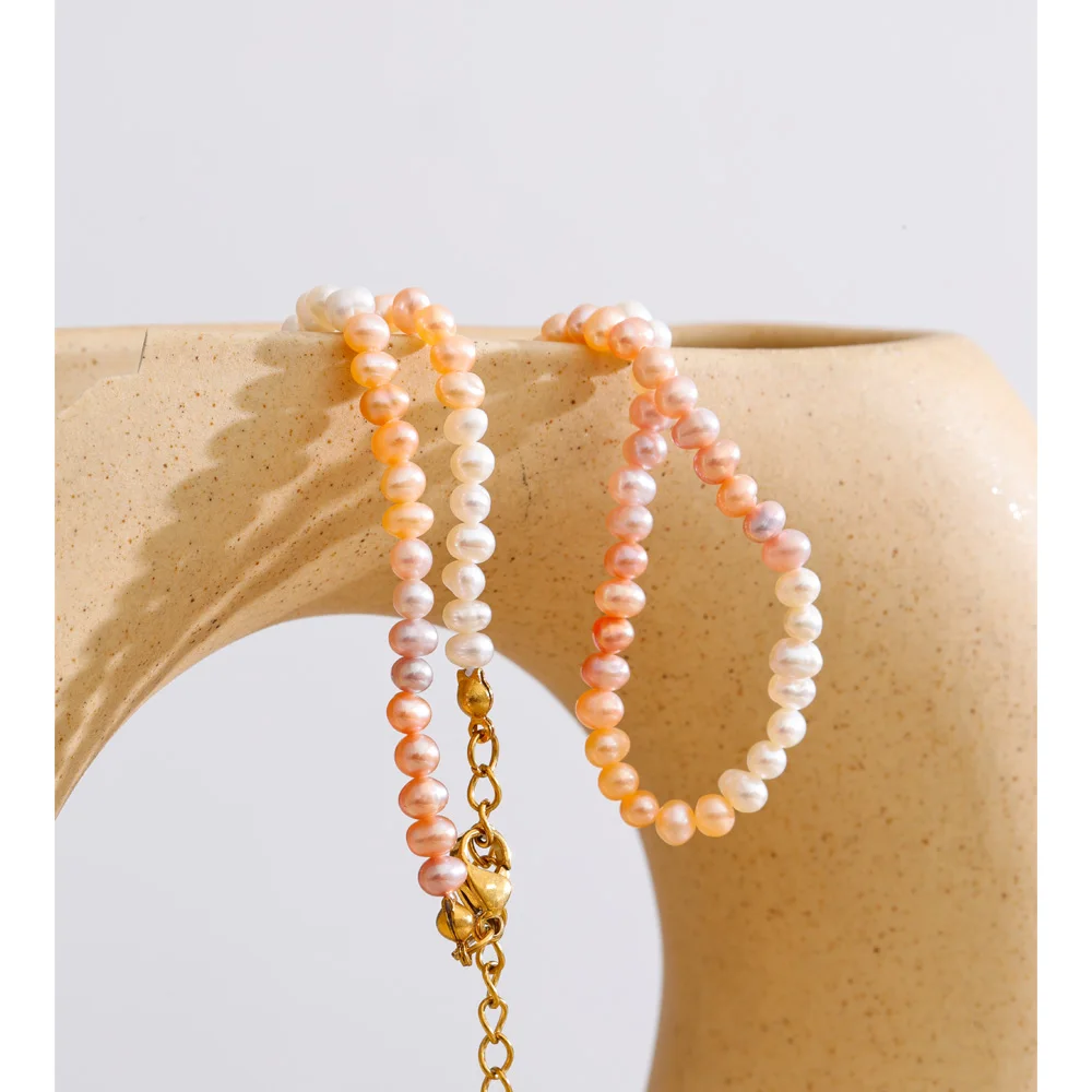 Yhpup Pearl Beads Chain Necklace for Mother Sister