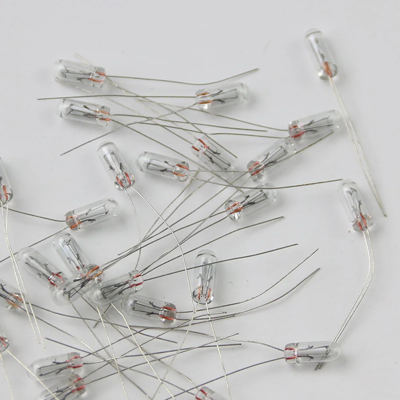 50Pcs 5mm 4mm 3mm Clear 12V Mini Bulb Wheat Rice Bulbs Switch Button Bulbs Indicator Bulb Tungsten Lamp Accessories